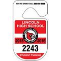 Rounded Hang Tag Parking Permit (.035" White Polyethylene)